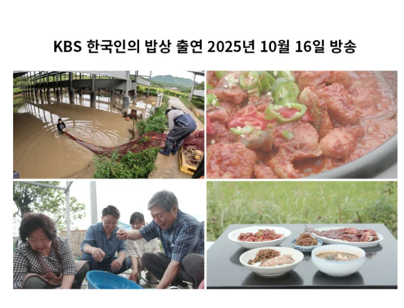 한국인의 밥상에 소개된 양식장과 메기 요리 장면